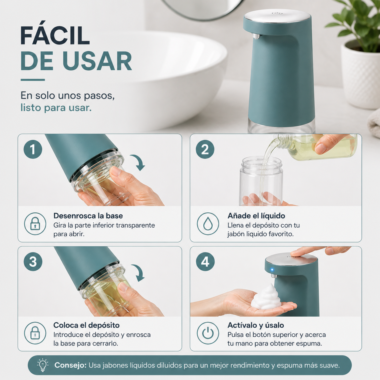 Dispensador automático de baño antiguo